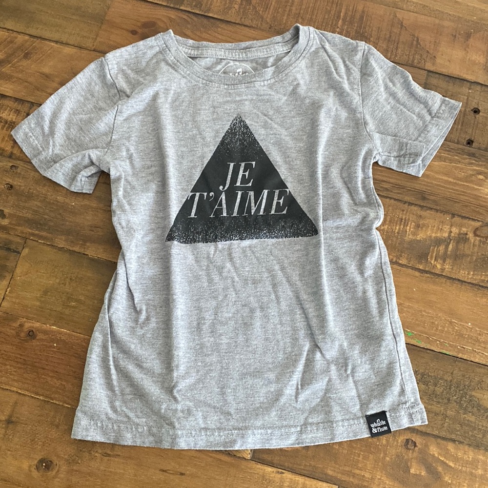 Whistle & Flute Je T’ Aime Shirt 7/8 EUC